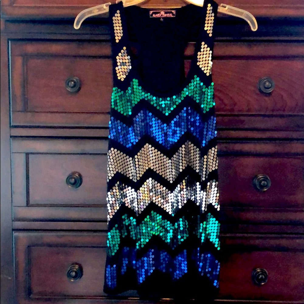 🛍 Almost Famous Sequin Racerback Tank